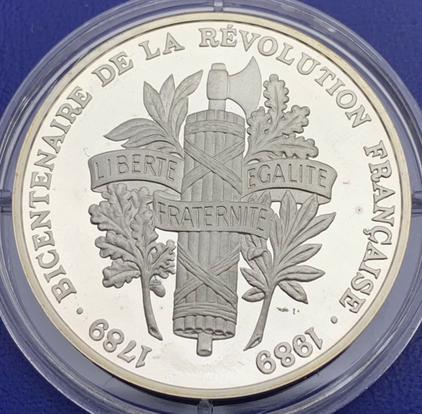 Médaille Argent Bicentenaire de la Révolution - Voltaire